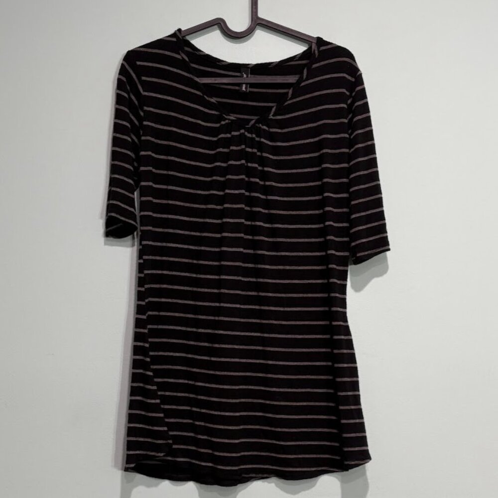 Jason Maxwell Striped V-Neck Tee  – Soft, Stylish, and Ready for Anything